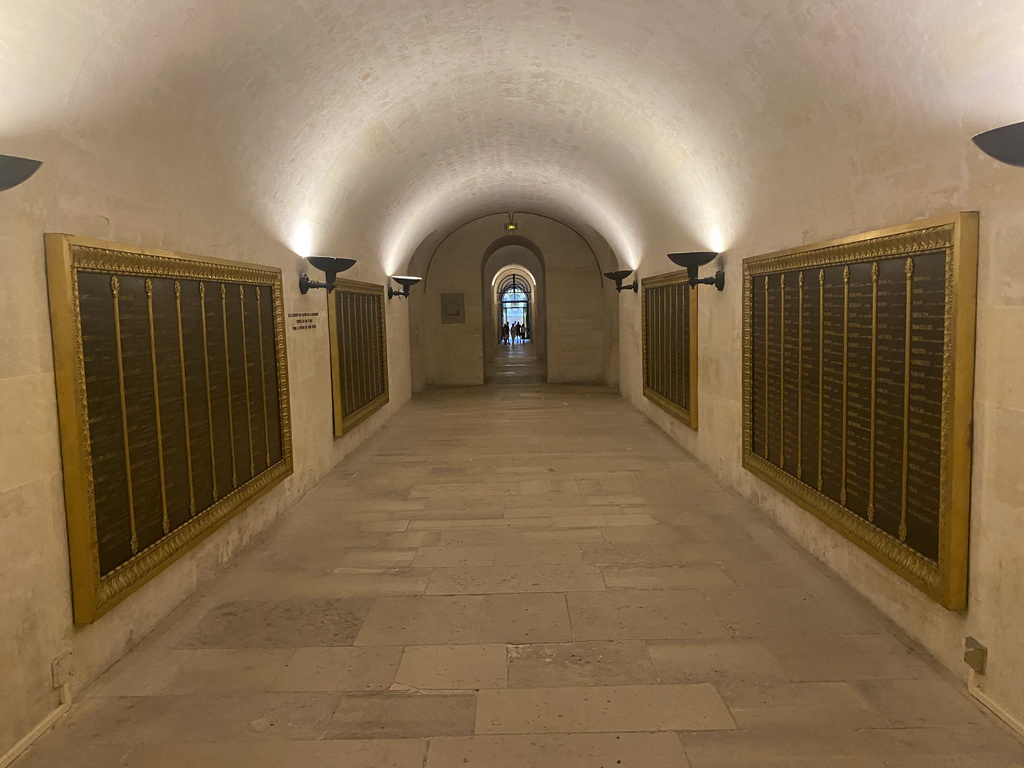 Central hallway at the Crypt of the Panthéon