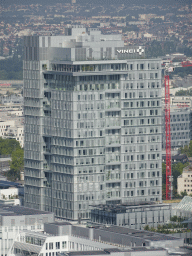 The l`Archipel building, viewed from the observation deck at the top floor of the Grande Arche de la Défense building