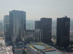 Skyscrapers at the La Défense district, viewed from the observation deck at the top floor of the Grande Arche de la Défense building