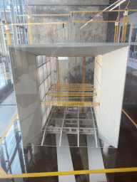 Scale model of the Grande Arche de la Défense building at the top floor