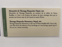paris_3_674 - 228 kb - 1024x768 - Explanation on the photograph of the Thrangu Rinpoche Monastery in Nepal at the exhibition `Hymne à la Beauté` at the top floor of the Grande Arche de la Défense building Explanation on the photograph of the Thrangu Rinpoche Monastery in Nepal at the exhibition `Hymne à la Beauté` at the top floor of the Grande Arche de la Défense building