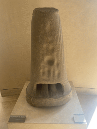 Statue `Standing Trampling the Vanquished` at the Ground Floor of the Richelieu Wing of the Louvre Museum, with explanation