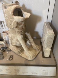 Lion guardian statue and other items at the Ground Floor of the Sully Wing of the Louvre Museum, with explanation