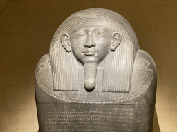 Upper part of the Sarcophagus of Eshmunazar II at the Ground Floor of the Sully Wing of the Louvre Museum