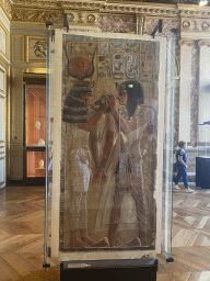 Relief of Pharaoh Seti I and Hathor at the First Floor of the Sully Wing of the Louvre Museum, with explanation