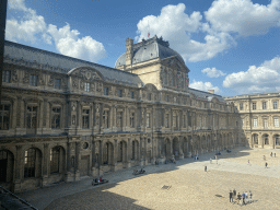 The Pavillon de l`Horloge pavilion at the Sully Wing of the Louvre Museum, viewed from the First Floor