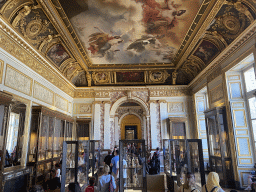 Stauettes and paintings at the First Floor of the Sully Wing of the Louvre Museum