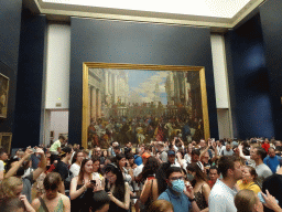 Painting `Les Noces de Cana` by Paolo Caliari at the First Floor of the Denon Wing of the Louvre Museum