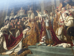 Detail of the painting `Le sacre de Napoléon 1er` by Jacques-Louis David at the First Floor of the Denon Wing of the Louvre Museum