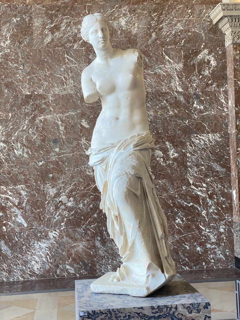 Statue `Venus de Milo` at the Parthenon Room at the Ground Floor of the Sully Wing of the Louvre Museum