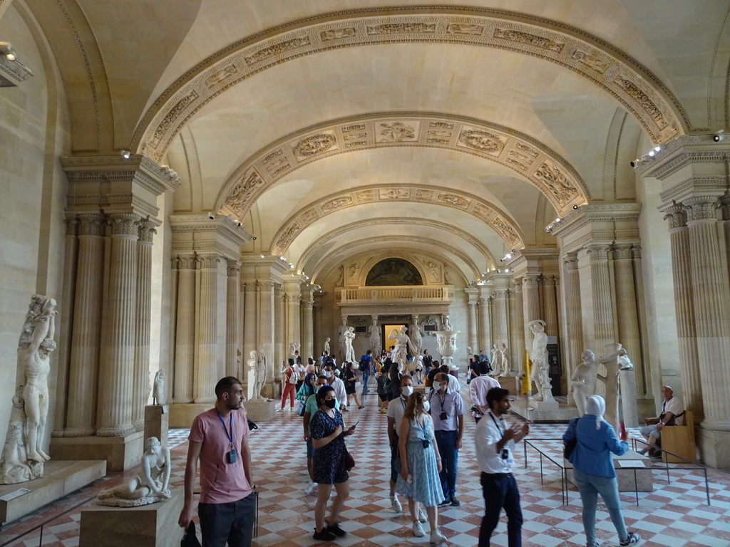 Interior of the Salle des Cariatides room at the Ground Floor of the Sully Wing of the Louvre Museum