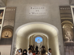 Entrance to the Pavillon de l`Horloge pavilion at the Ground Floor of the Sully Wing of the Louvre Museum