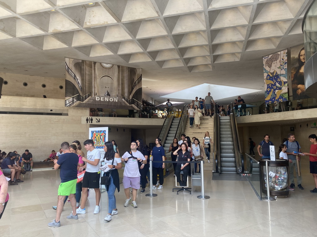 Entrance to the Denon Wing at the lobby at the Lower Ground Floor of the Louvre Museum