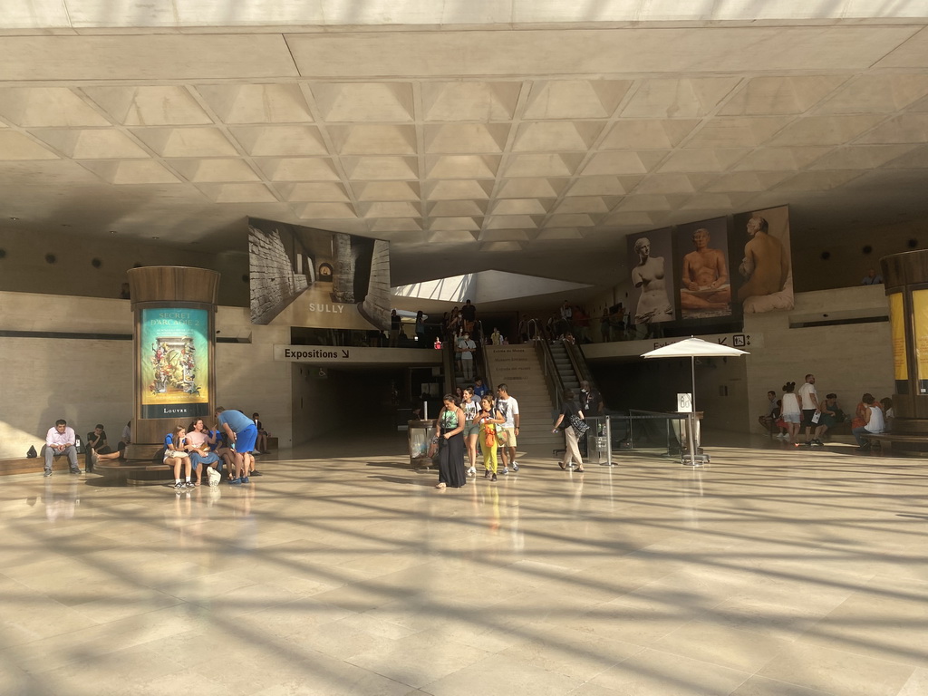 Entrance to the Sully Wing at the lobby at the Lower Ground Floor of the Louvre Museum