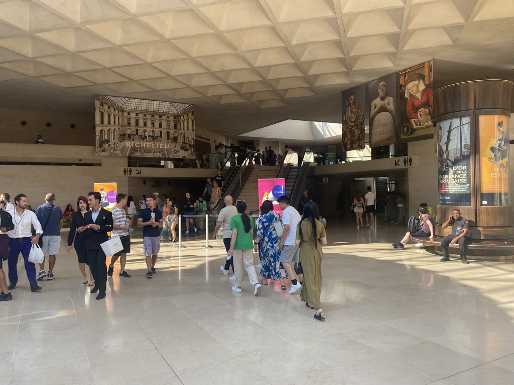 Entrance to the Richelieu Wing at the lobby at the Lower Ground Floor of the Louvre Museum