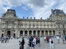 The Richelieu Wing of the Louvre Museum at the Cour Napoléon courtyard