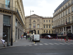 The Rue de Marengo street and the gate at the north side of the Sully Wing of the Louvre Museum, viewed from the Rue Saint-Honoré street