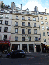 Front of the Timhotel Le Louvre hotel at the Rue Croix des Petits Champs street