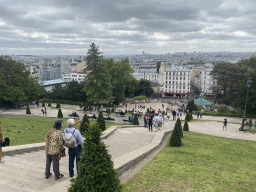 The Square Louise Michel, with a view on the city center