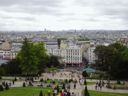 The Square Louise Michel and the city center, viewed from the viewing point at the Square Louise Michel