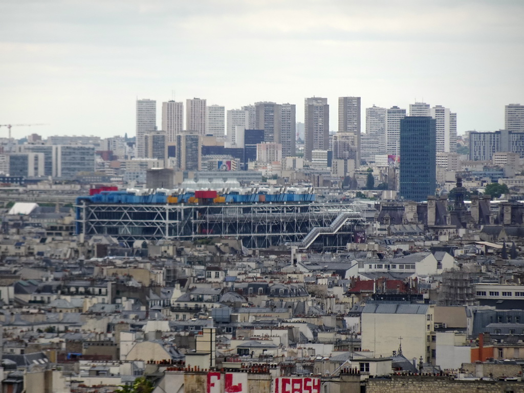 The Centre Georges Pompidou, viewed from the viewing point at the Square Louise Michel