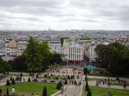 The Square Louise Michel and the city center, viewed from the viewing point at the Square Louise Michel