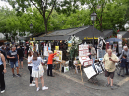 Street artists at the northeast side of the Place du Tertre square