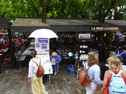 Street artist at the north side of the Place du Tertre square