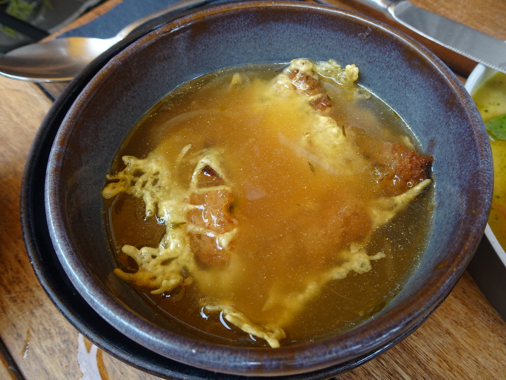 Lunch at the terrace of the Le Poulbot restaurant at the Rue Poulbot street