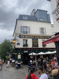 Front of the La Bonne Franquette restaurant at the Rue Saint-Rustique street