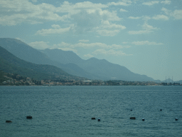 The Bay of Kotor, viewed from the tour bus on the E65 road at the town of Joice