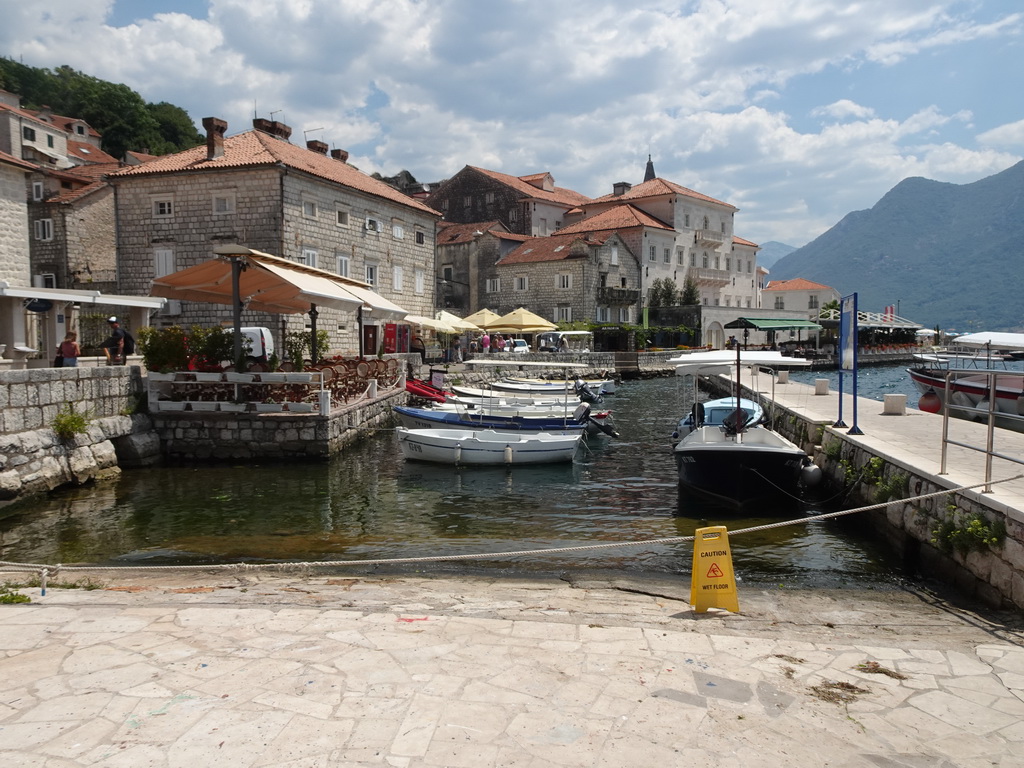 Boats at the Perast Harbour