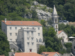 The Zmajevic Palace and the Crkva Gospe od Ruarija church, viewed from the ferry to the Our Lady of the Rocks Island