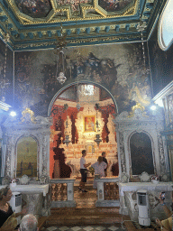 Nave, apse and altar of the Church of Our Lady of the Rocks at the Our Lady of the Rocks Island
