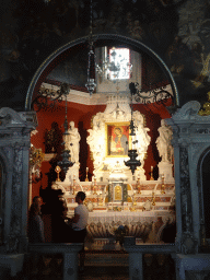 Apse and altar of the Church of Our Lady of the Rocks at the Our Lady of the Rocks Island