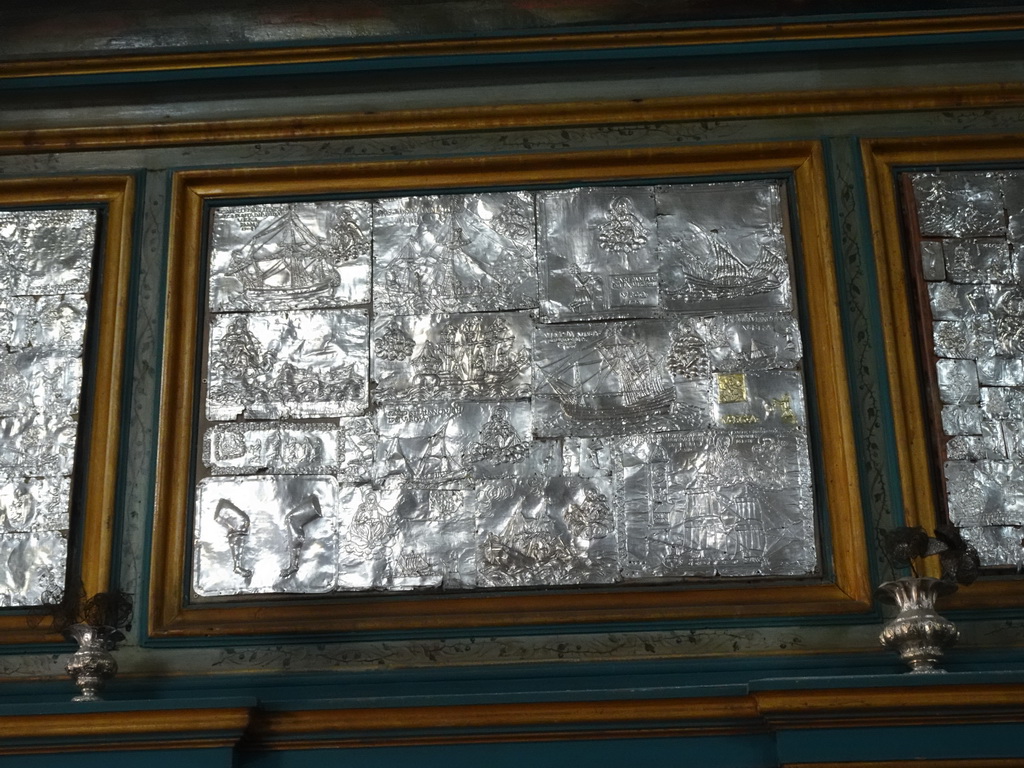 Silver drawings at the Church of Our Lady of the Rocks at the Our Lady of the Rocks Island