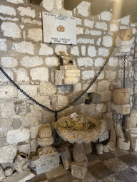 Baptistry at the ground floor of the museum at the Church of Our Lady of the Rocks at the Our Lady of the Rocks Island