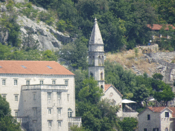 The Zmajevic Palace and the Crkva Gospe od Ruarija church, viewed from the upper floor of the museum at the Church of Our Lady of the Rocks at the Our Lady of the Rocks Island
