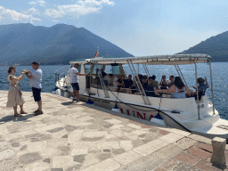 The ferry from the Our Lady of the Rocks Island to the town center