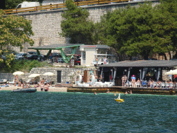 The Peskovita Plaa beach, viewed from the ferry from the Our Lady of the Rocks Island to the town center