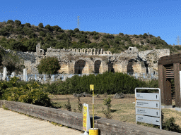 East side of the Roman Theatre of Perge, viewed from the parking lot of the Ancient City of Perge