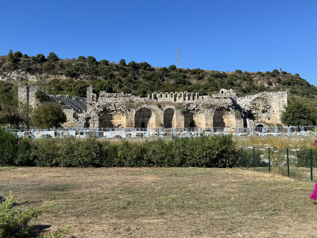 East side of the Roman Theatre of Perge, viewed from the entrance to the Ancient City of Perge