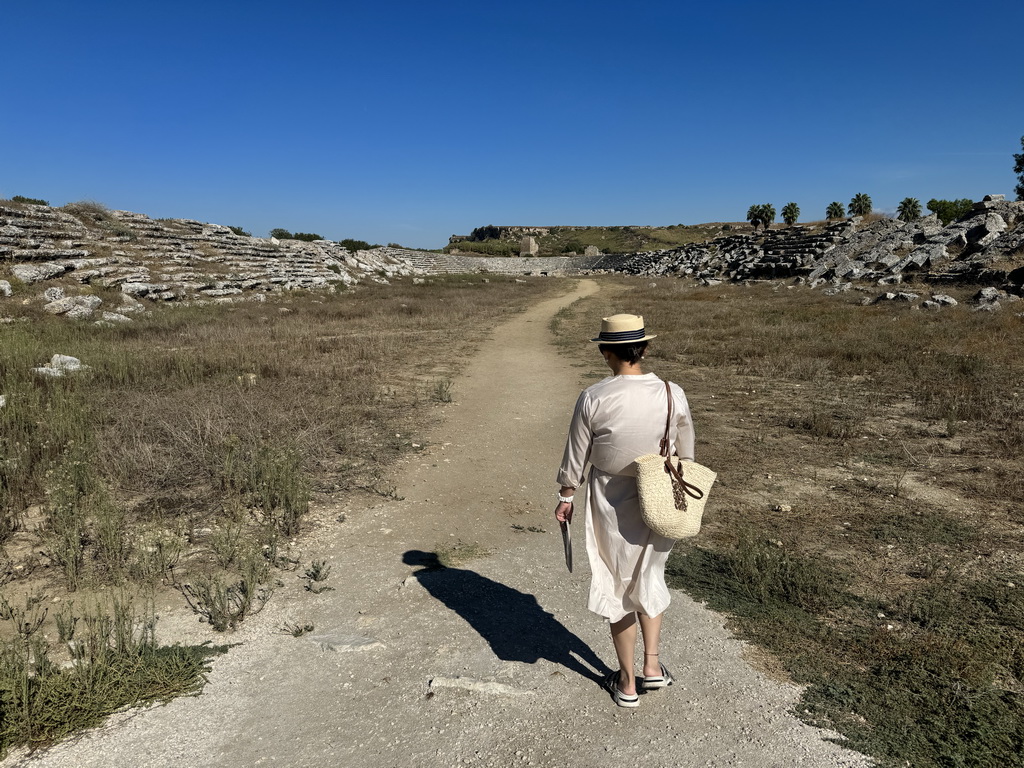 Miaomiao at the south side of the Stadium at the Ancient City of Perge