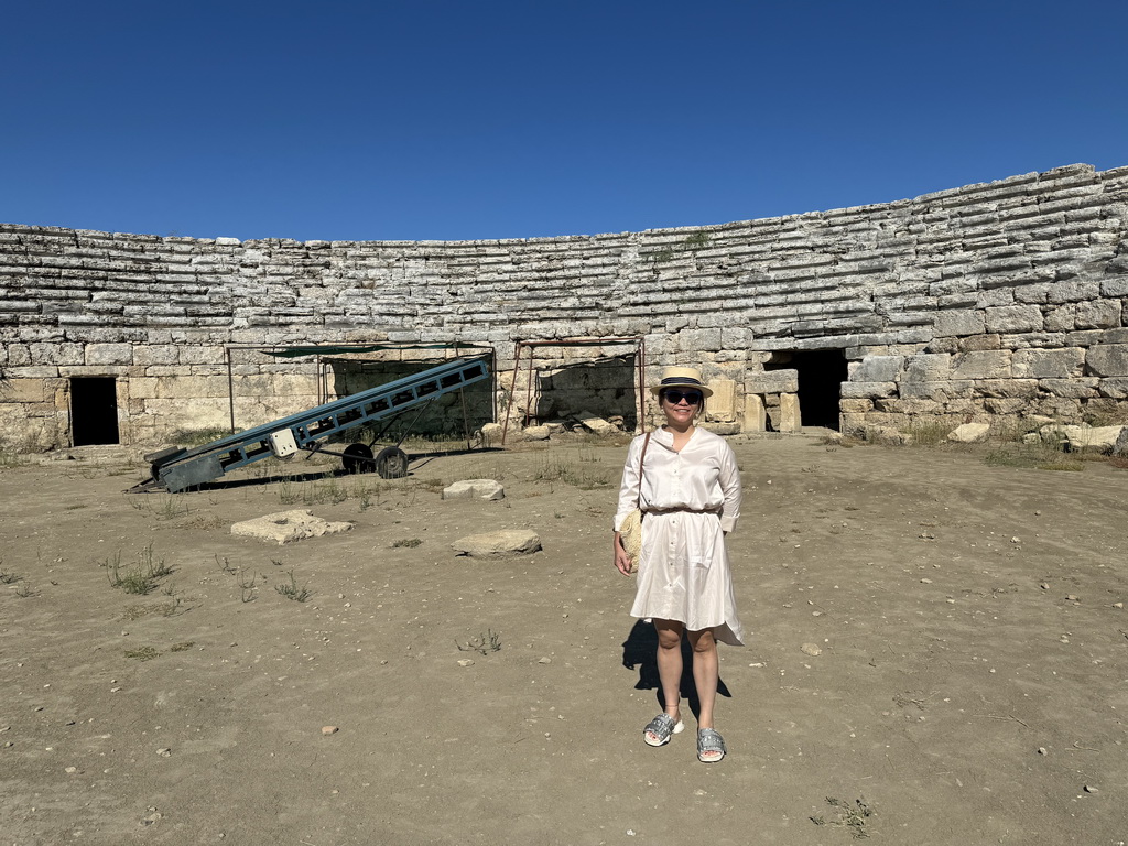 Miaomiao at the north side of the Stadium at the Ancient City of Perge