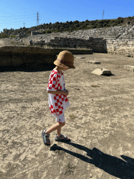 Max at the north side of the Stadium at the Ancient City of Perge, with a view on the west side