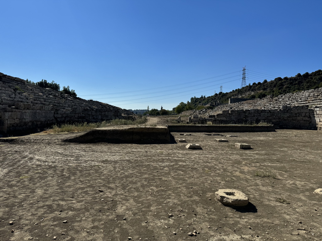 South side of the Stadium at the Ancient City of Perge, viewed from the north side