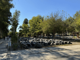 Rocks at the east side of the Stadium at the Ancient City of Perge