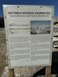 Information on the Nymphaeum of Septimus Severus at the Ancient City of Perge