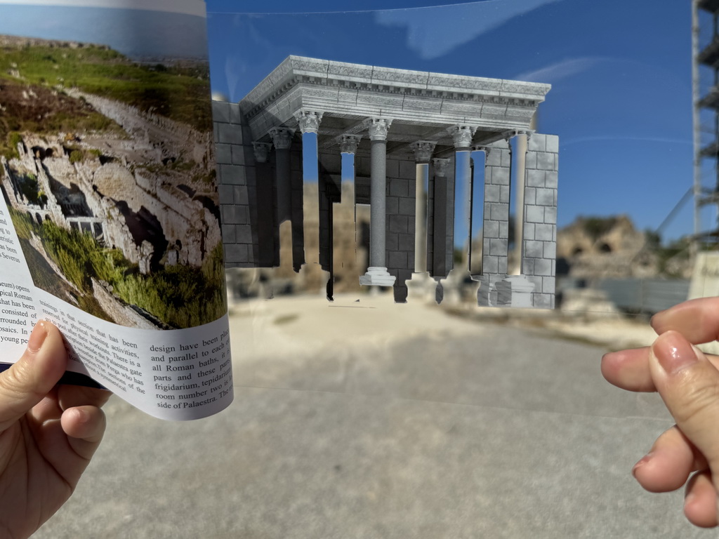 The Propylon at the Ancient City of Perge, with a reconstruction in a travel guide