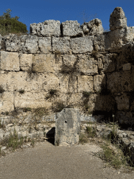 Rock with inscription at the north side of the Claudius Peison Gallery of the Southern Bath at the Ancient City of Perge